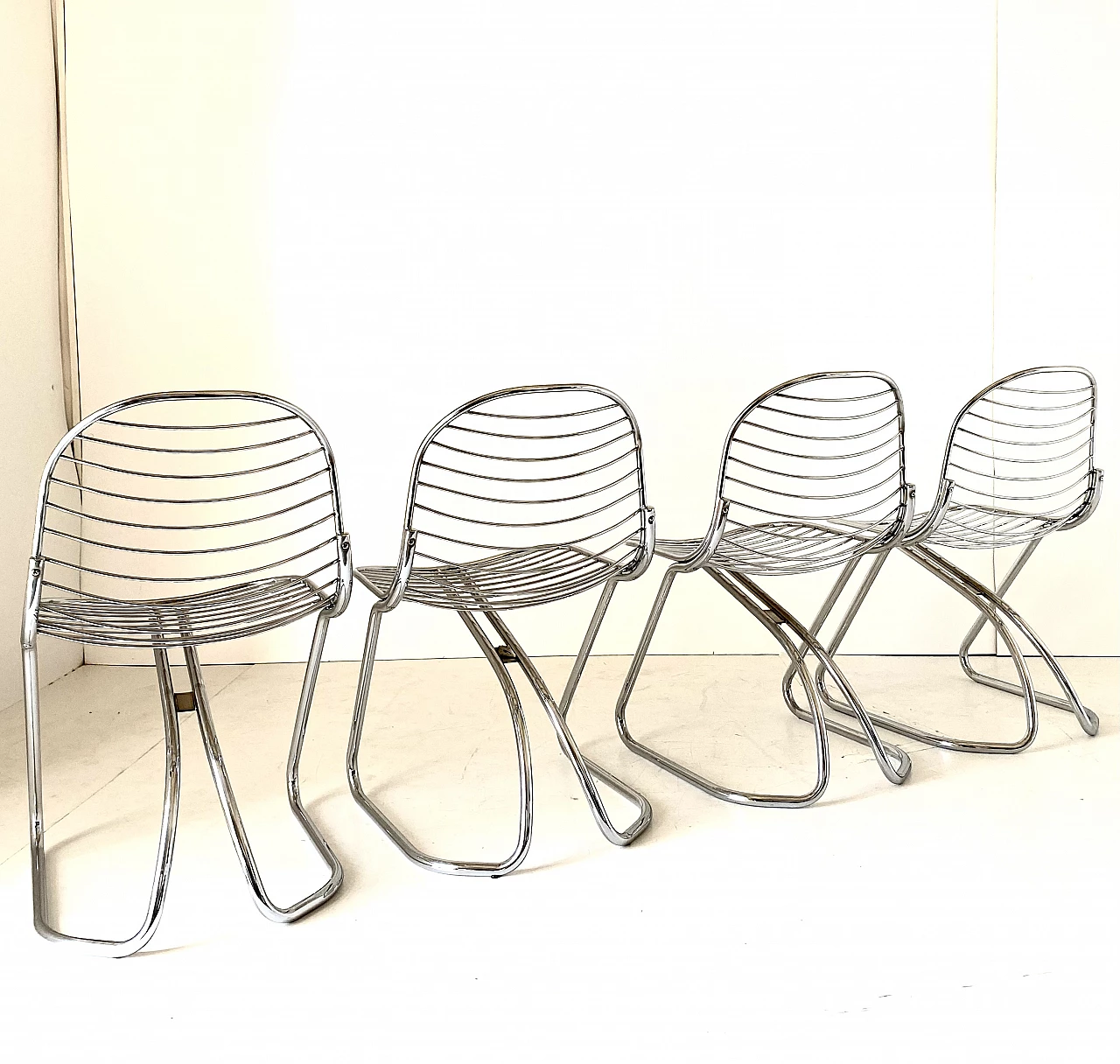 4 Living room chairs by Gastone Rinaldi for RIMA, 1970s 9