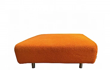 Pouf in tessuto arancione di Edra, anni '70
