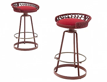 Coppia di sgabelli girevoli di Marzio Cecchi, anni '70