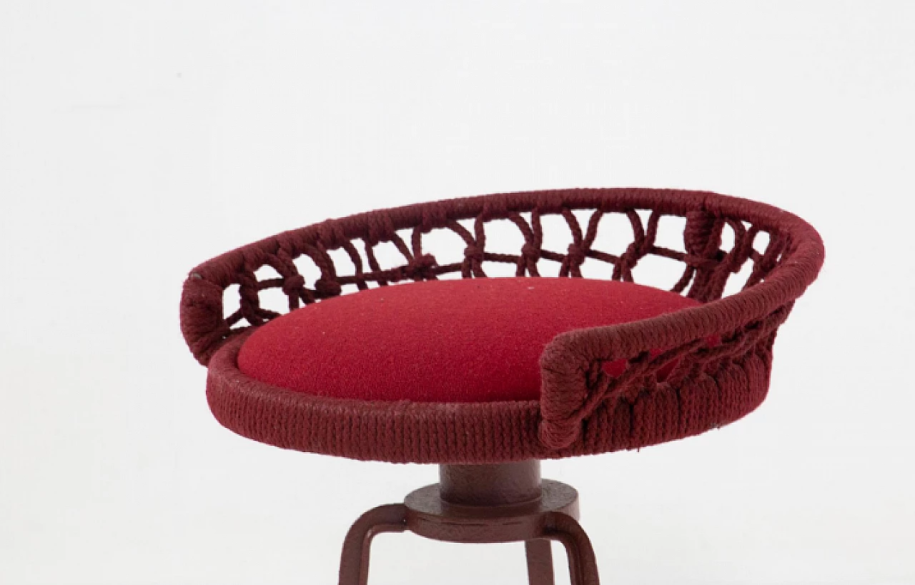 Coppia di sgabelli girevoli di Marzio Cecchi, anni '70 5