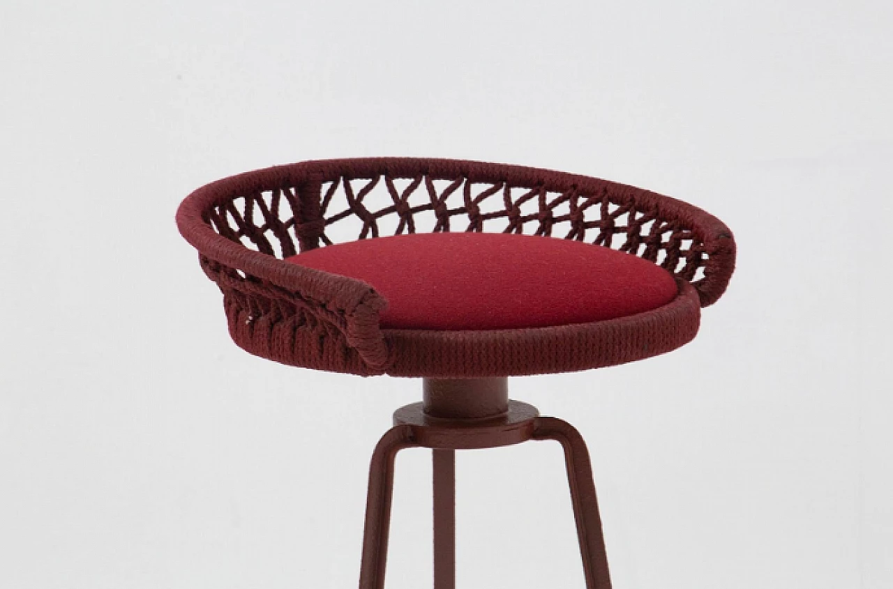 Coppia di sgabelli girevoli di Marzio Cecchi, anni '70 6