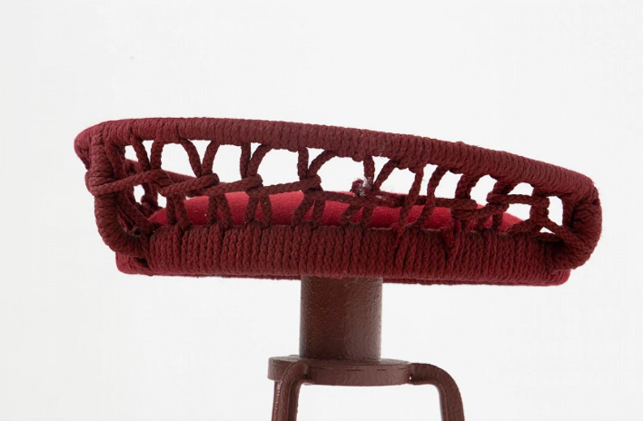 Coppia di sgabelli girevoli di Marzio Cecchi, anni '70 11