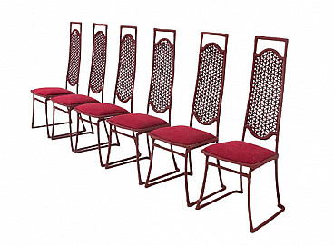 6 Iron and rope chairs by Marzio Cecchi, 1970s