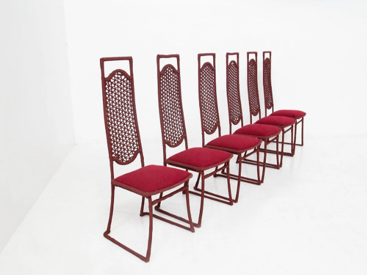 6 Iron and rope chairs by Marzio Cecchi, 1970s 3