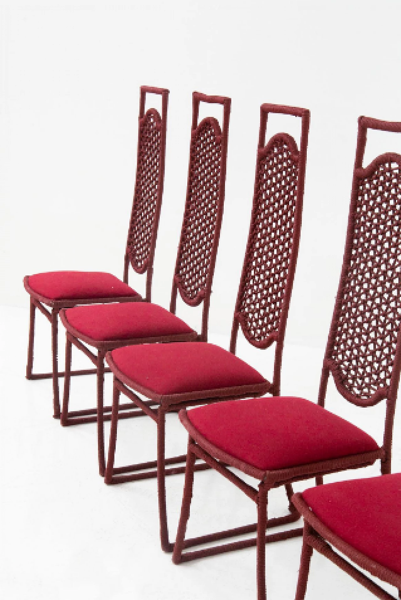 6 Iron and rope chairs by Marzio Cecchi, 1970s 4