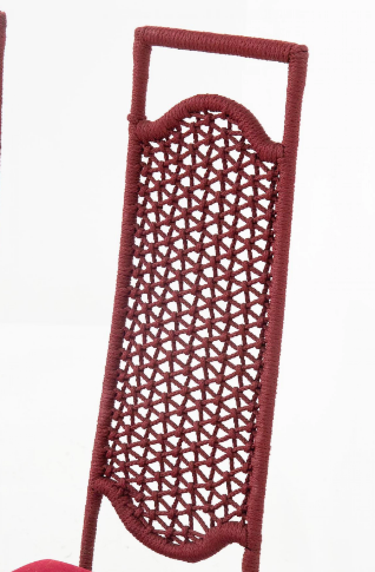 6 Sedie in ferro e corda di Marzio Cecchi, anni '70 5