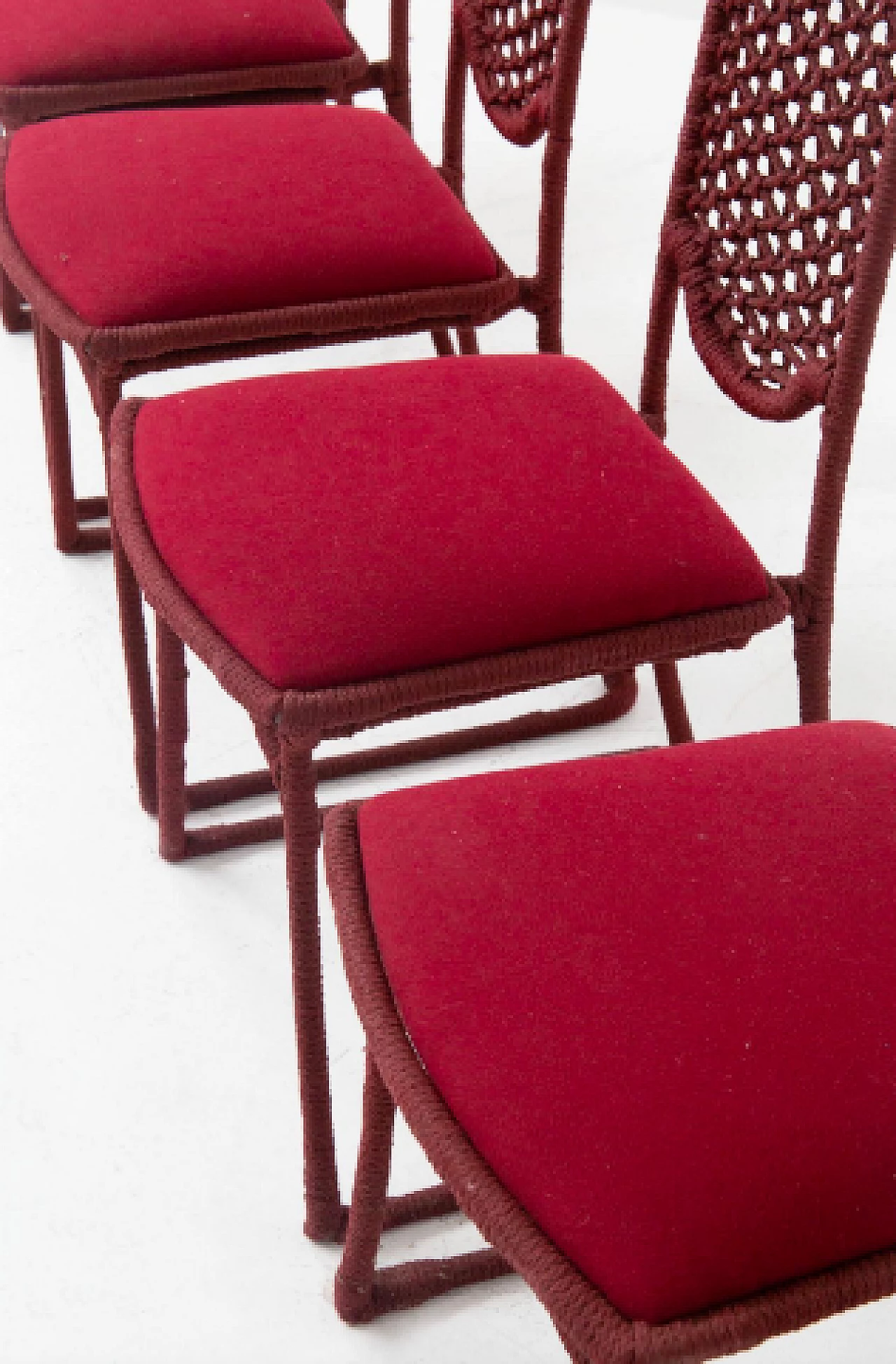 6 Iron and rope chairs by Marzio Cecchi, 1970s 6