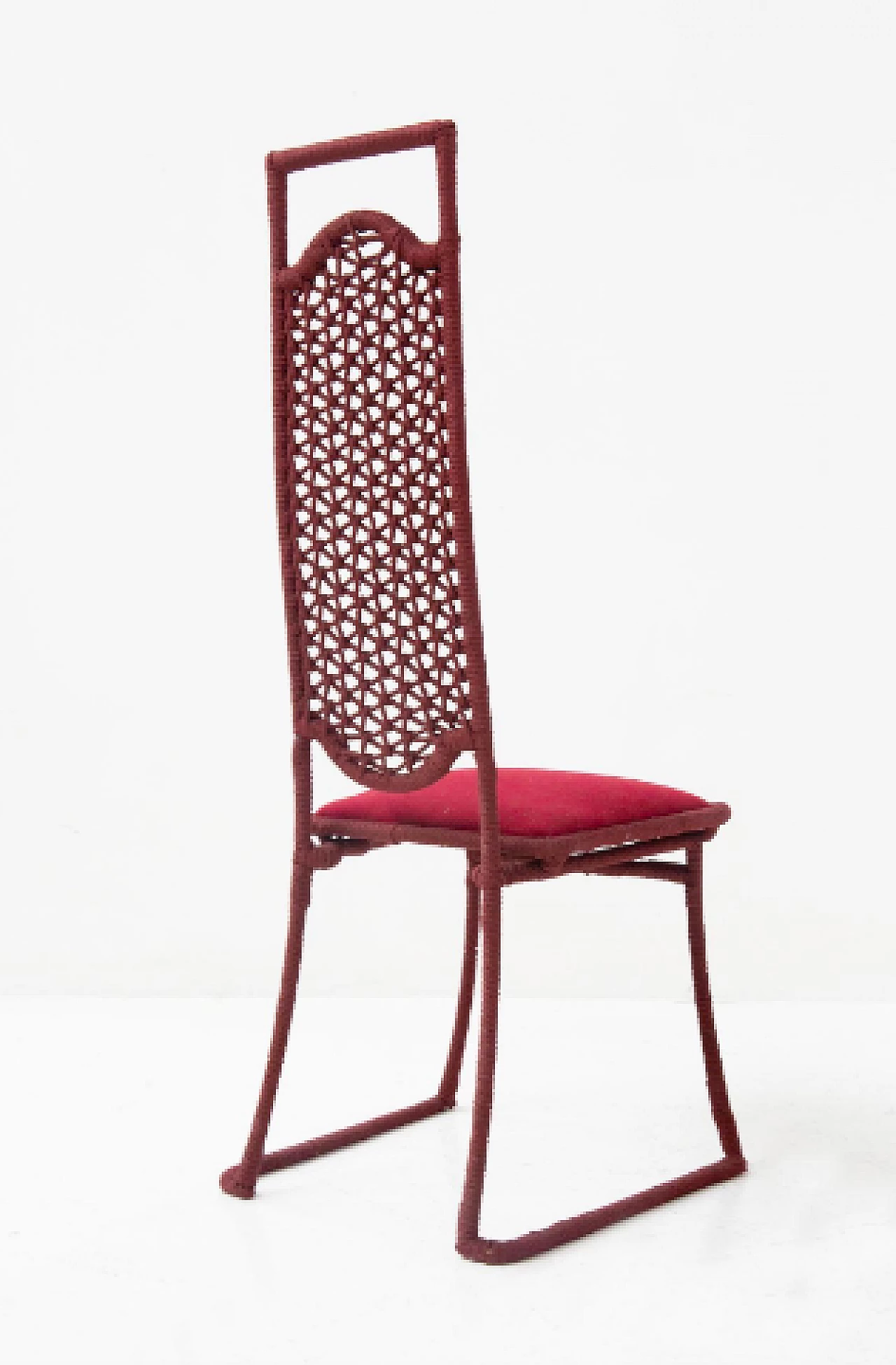 6 Sedie in ferro e corda di Marzio Cecchi, anni '70 11