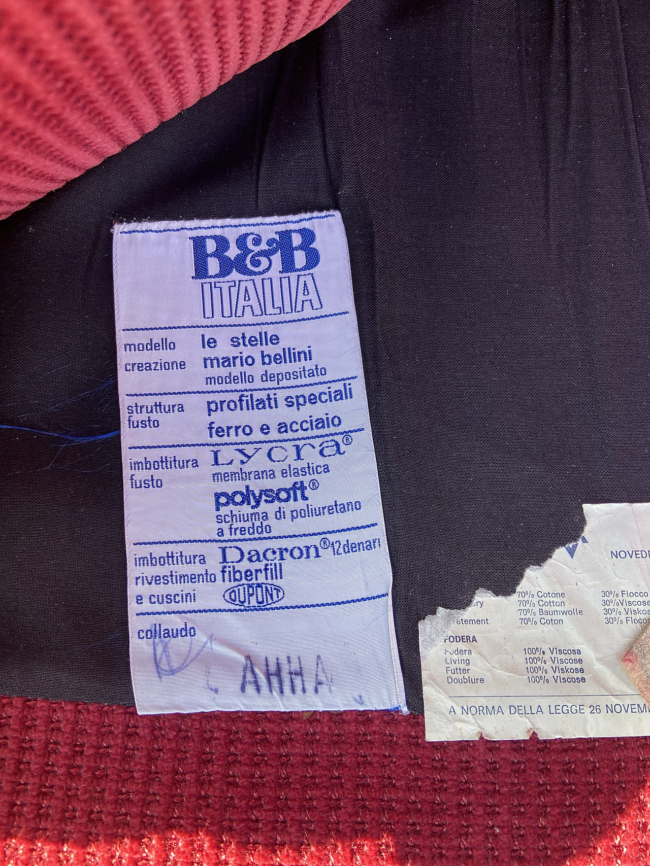 Divano e coppia di poltrone Le Stelle di Mario Bellini per B&B, anni '60 5