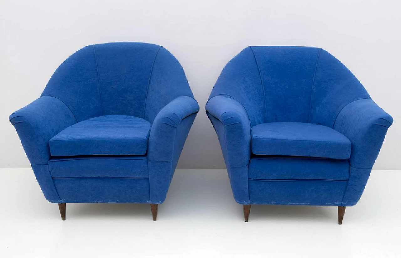 Pair of armchairs by Ico Parisi for Ariberto Colombo, 1950s 3