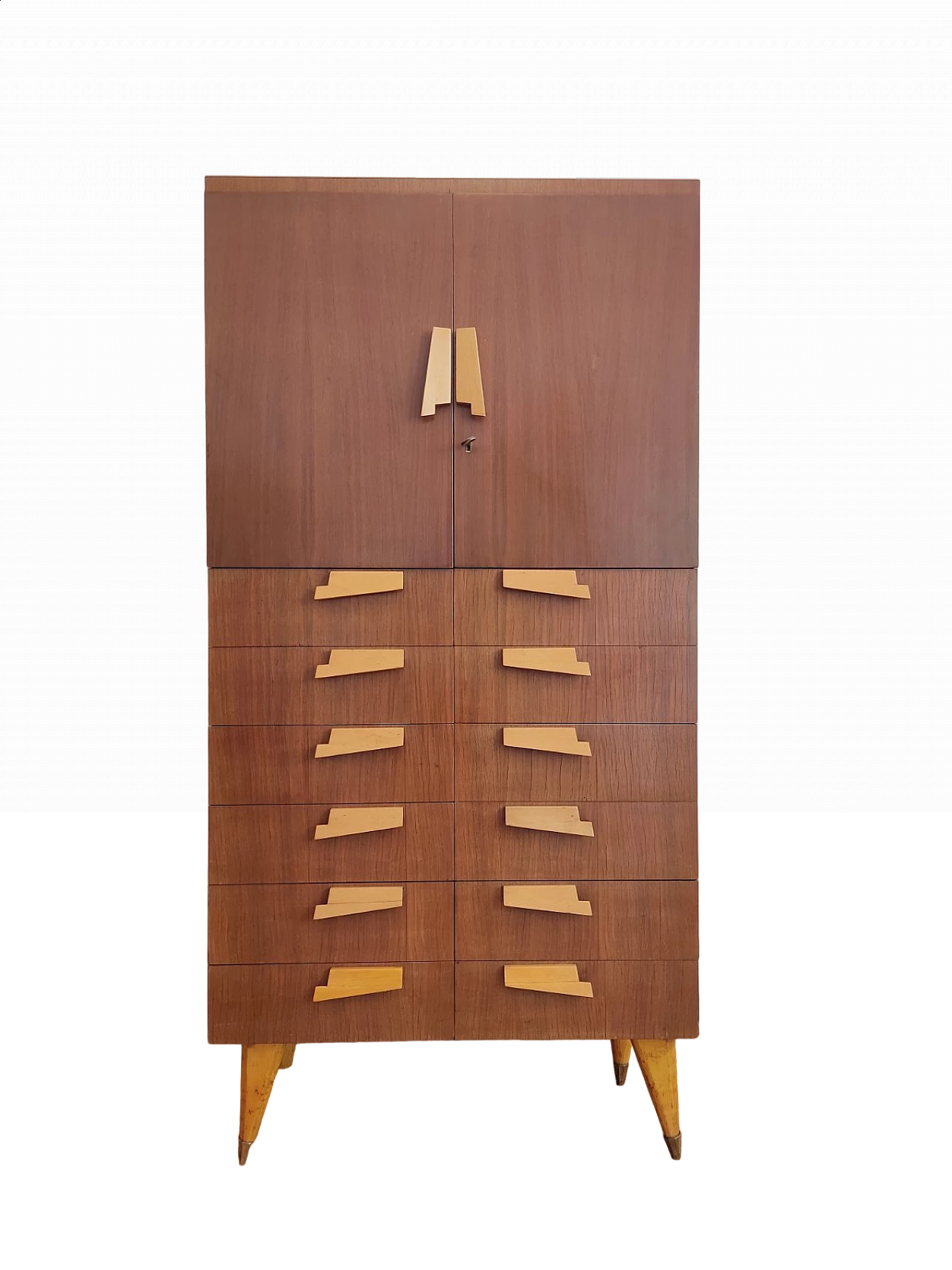 Credenza alta con cassetti e ante nello stile di Gio Ponti, anni '60 9