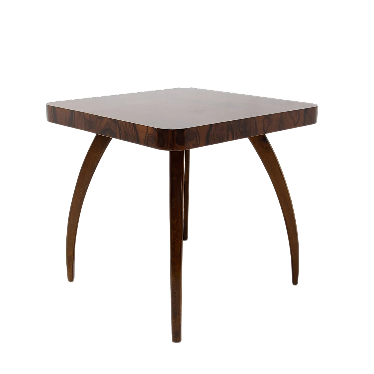 Spider table H 259 in walnut by Jindřich Halabala, 1950s 14
