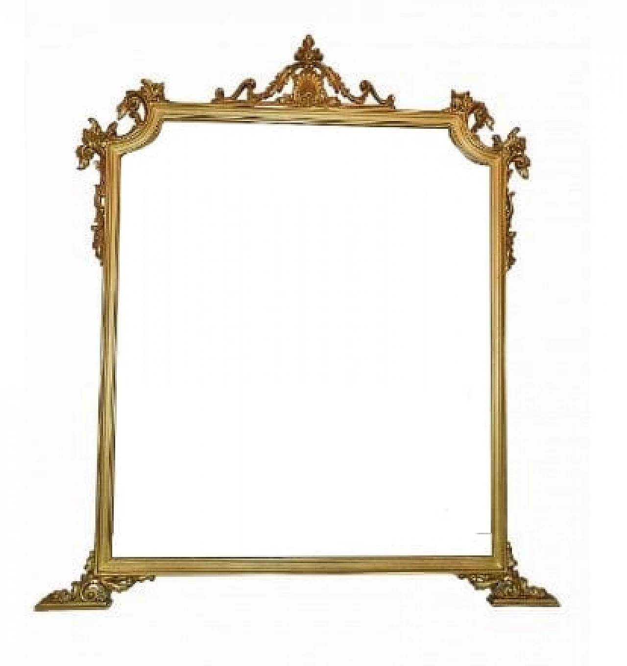 Mirror with gilded and carved wood frame, 1960s 5