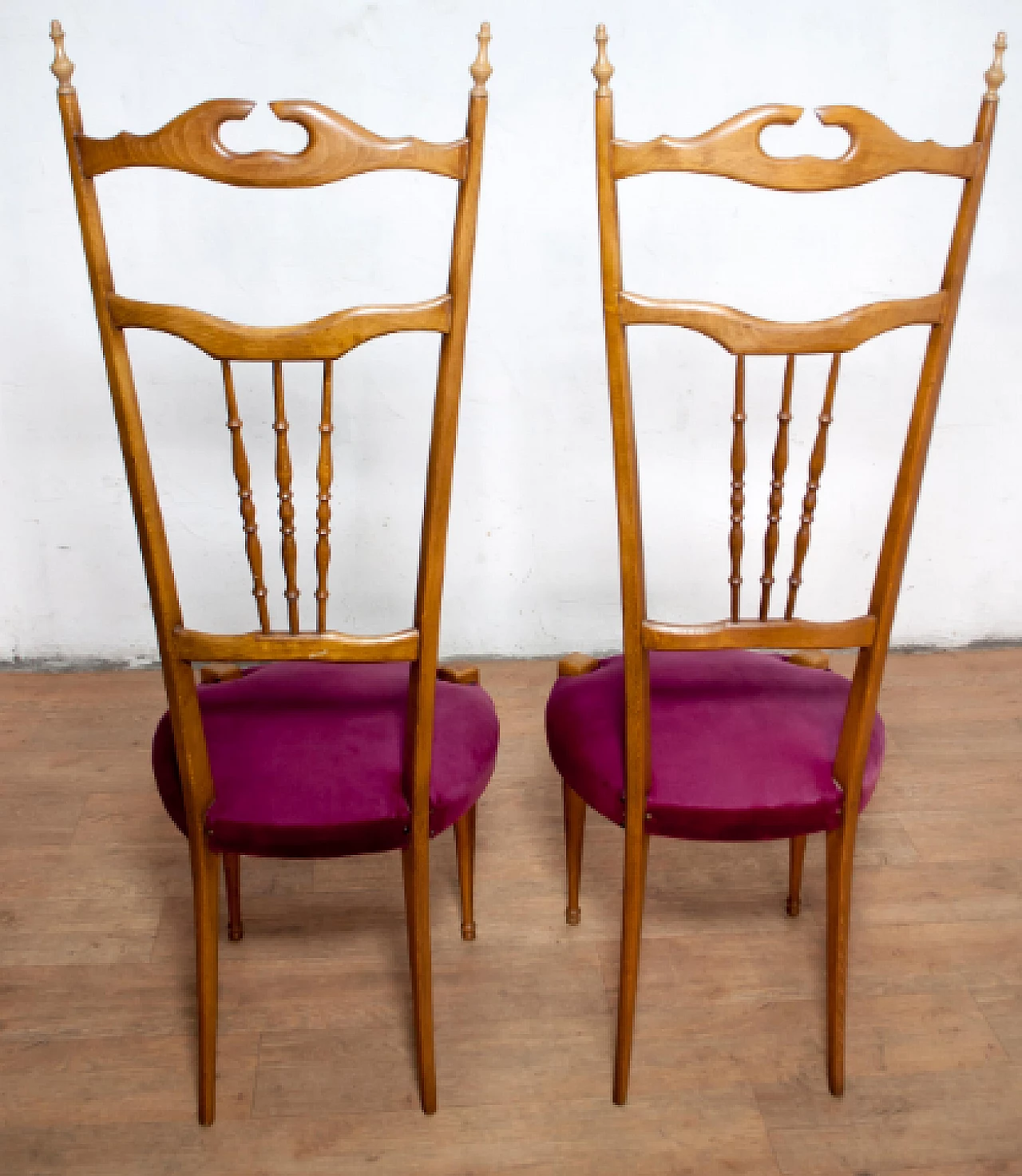 Pair of Chiavari chairs by Giuseppe Gaetano Descalzi, 1950s 3