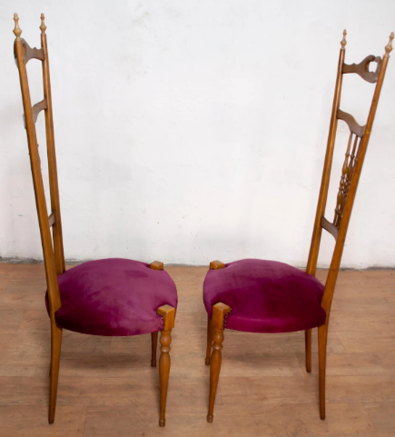 Pair of Chiavari chairs by Giuseppe Gaetano Descalzi, 1950s 4