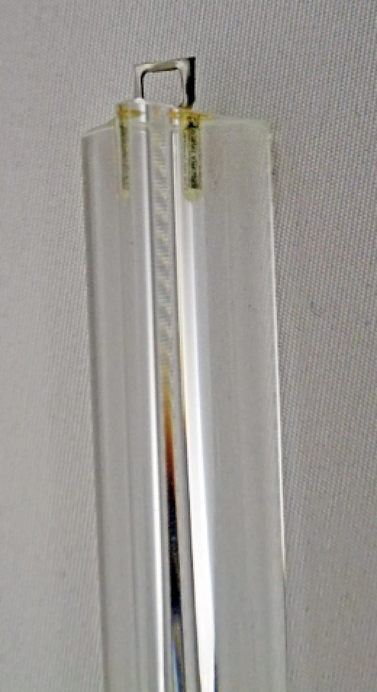 Coppia di applique Triedri in ottone e vetro di Venini, anni '70 12