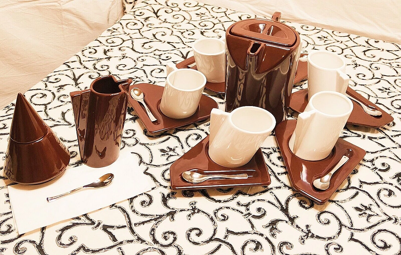 Ceramic tea set by Enzo Bioli for Il Picchio, 1960s 1