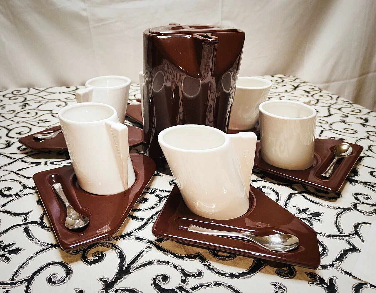 Ceramic tea set by Enzo Bioli for Il Picchio, 1960s 2