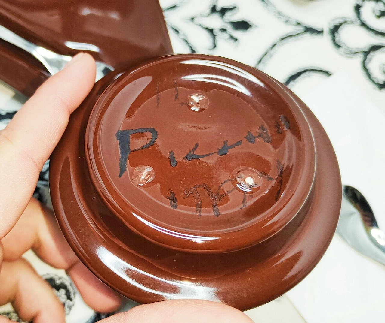 Servizio da té in ceramica di Enzo Bioli per Il Picchio, anni '60 5