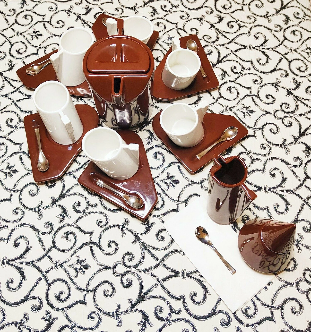 Ceramic tea set by Enzo Bioli for Il Picchio, 1960s 8