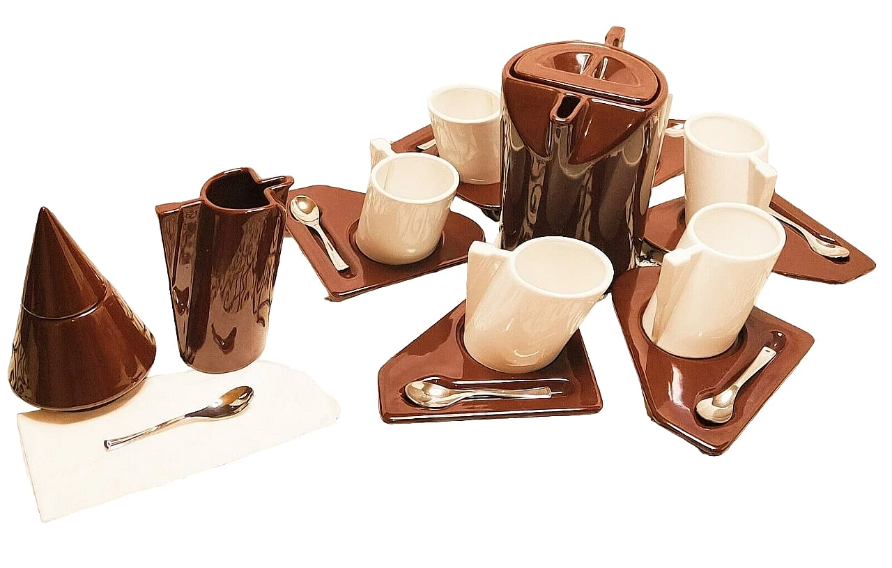 Ceramic tea set by Enzo Bioli for Il Picchio, 1960s 9