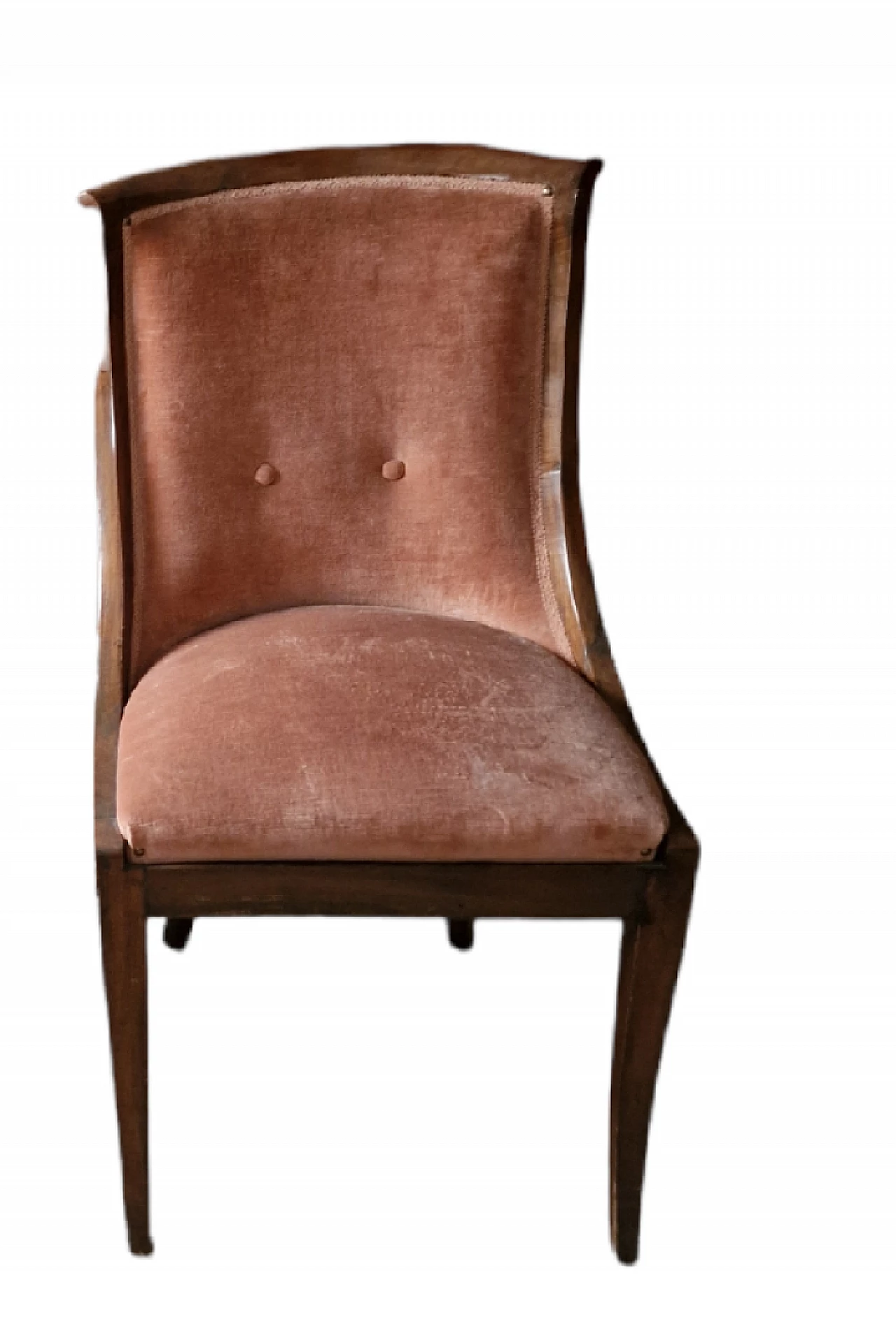 Pair of Empire style walnut chairs, 19th century 3