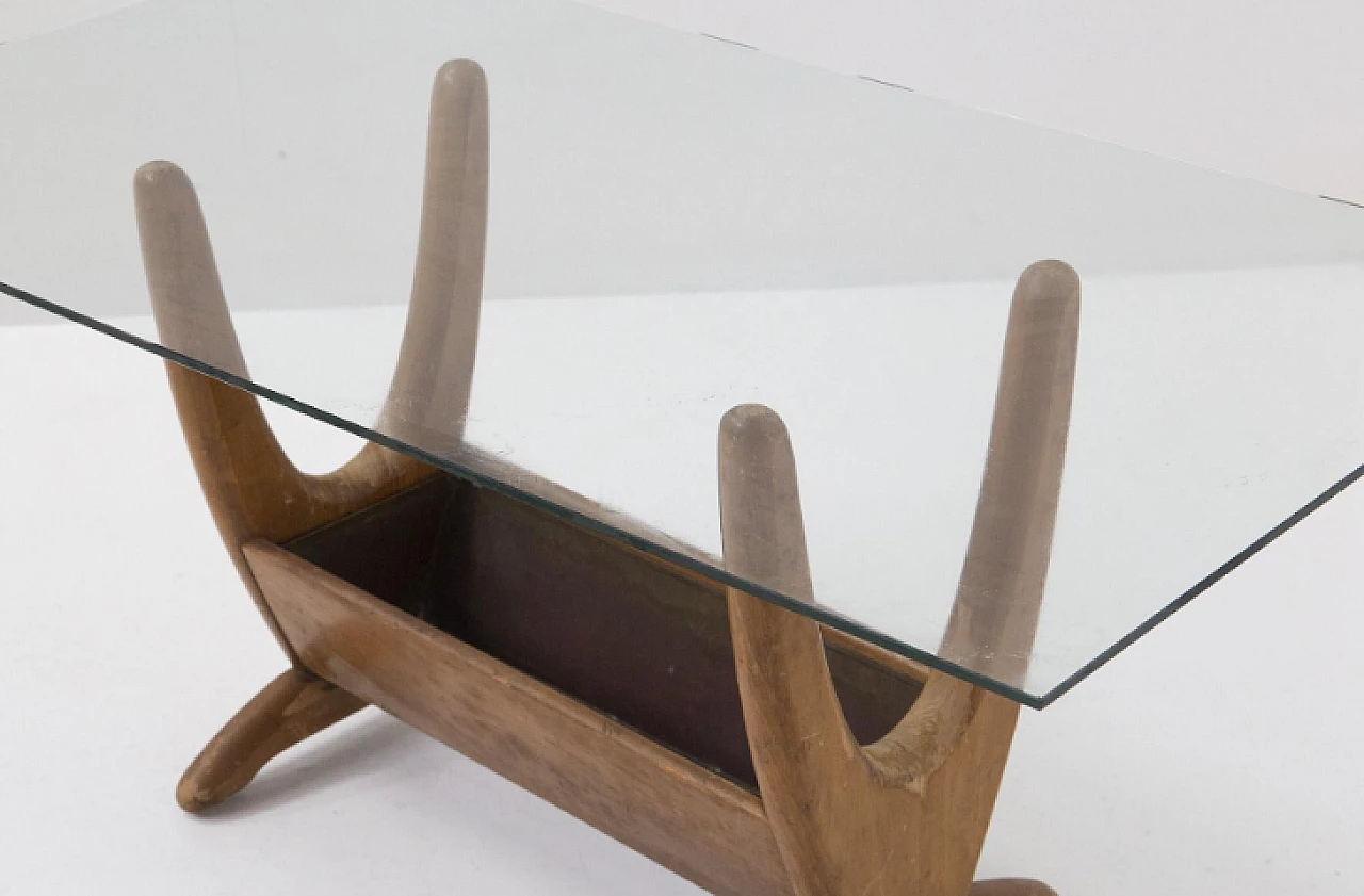 Wood and glass coffee table by Adrian Pearsall, 1960s 6