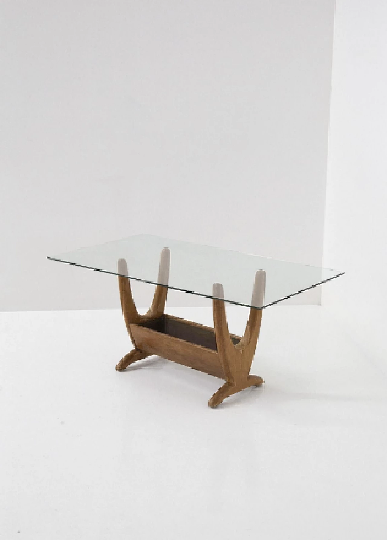Wood and glass coffee table by Adrian Pearsall, 1960s 7