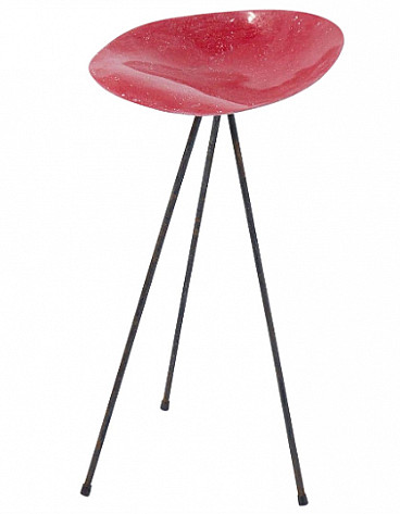 Iron and fiberglass stool by Jean Raymond Picard for Seta, 1950s
