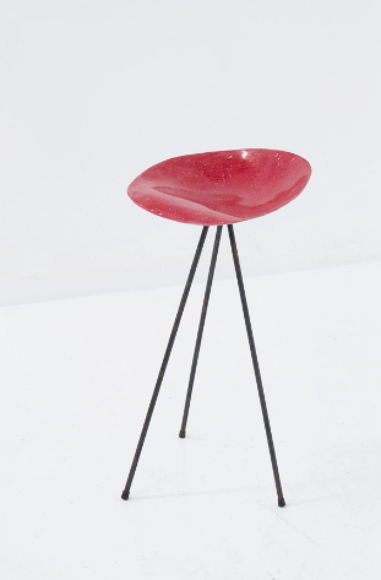 Iron and fiberglass stool by Jean Raymond Picard for Seta, 1950s 2