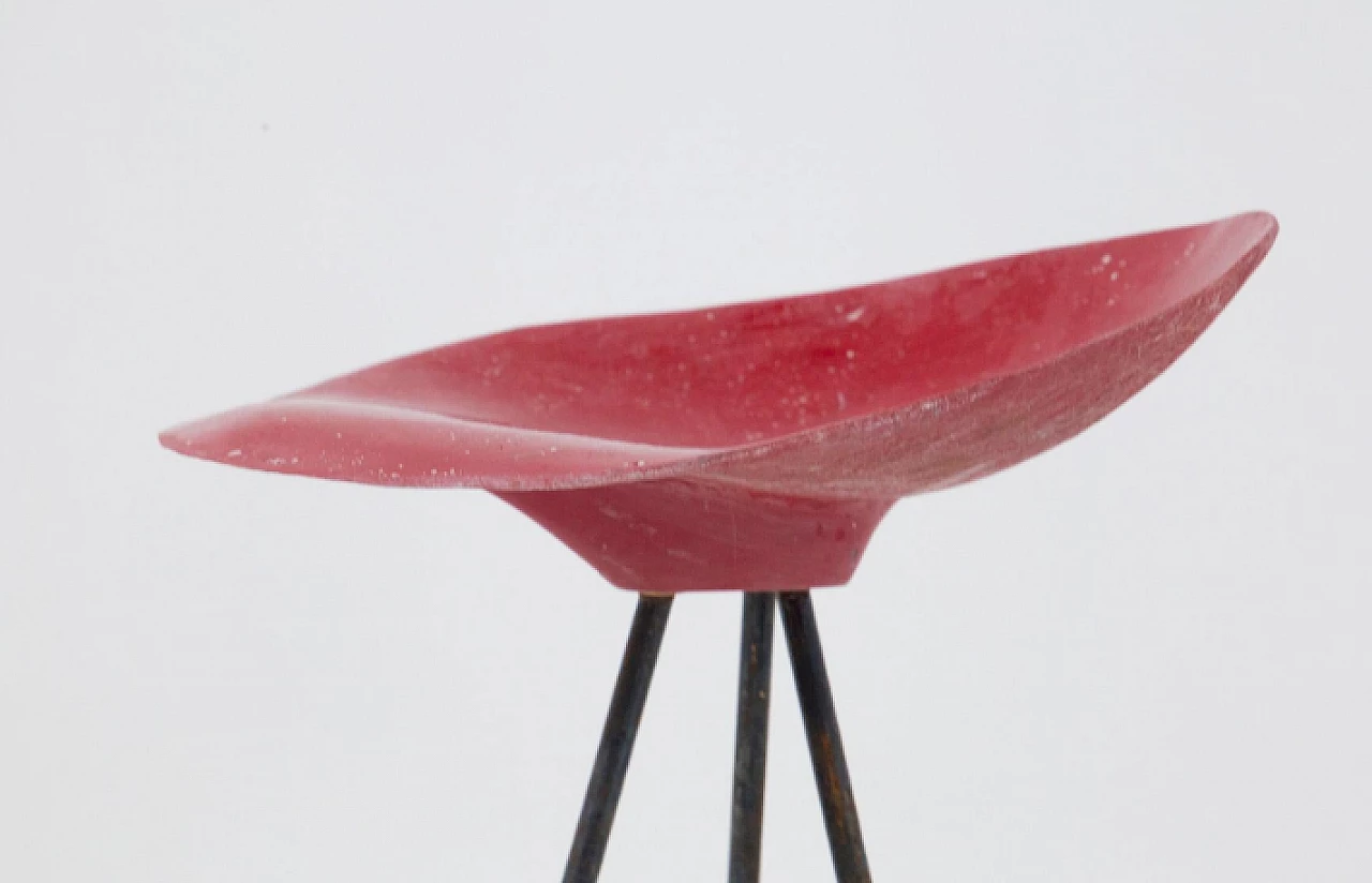 Iron and fiberglass stool by Jean Raymond Picard for Seta, 1950s 6