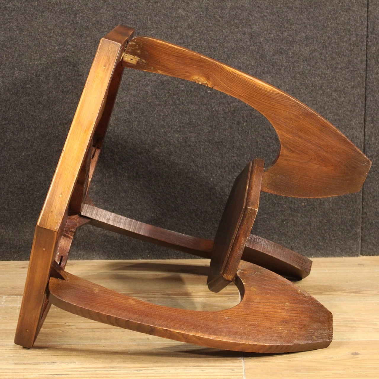 Art Deco hexagonal oak and beech coffee table, 1950s 12