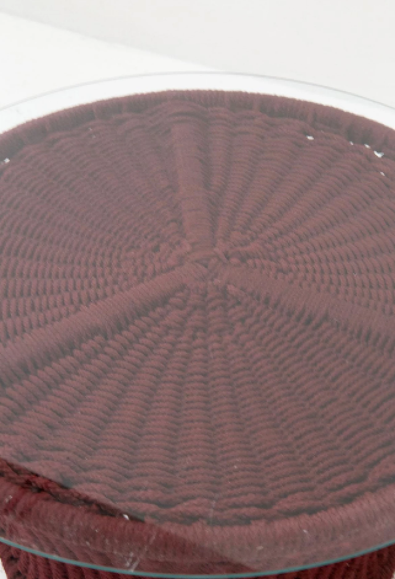 Tavolino in ferro, corda e vetro di Marzio Cecchi, anni '70 4