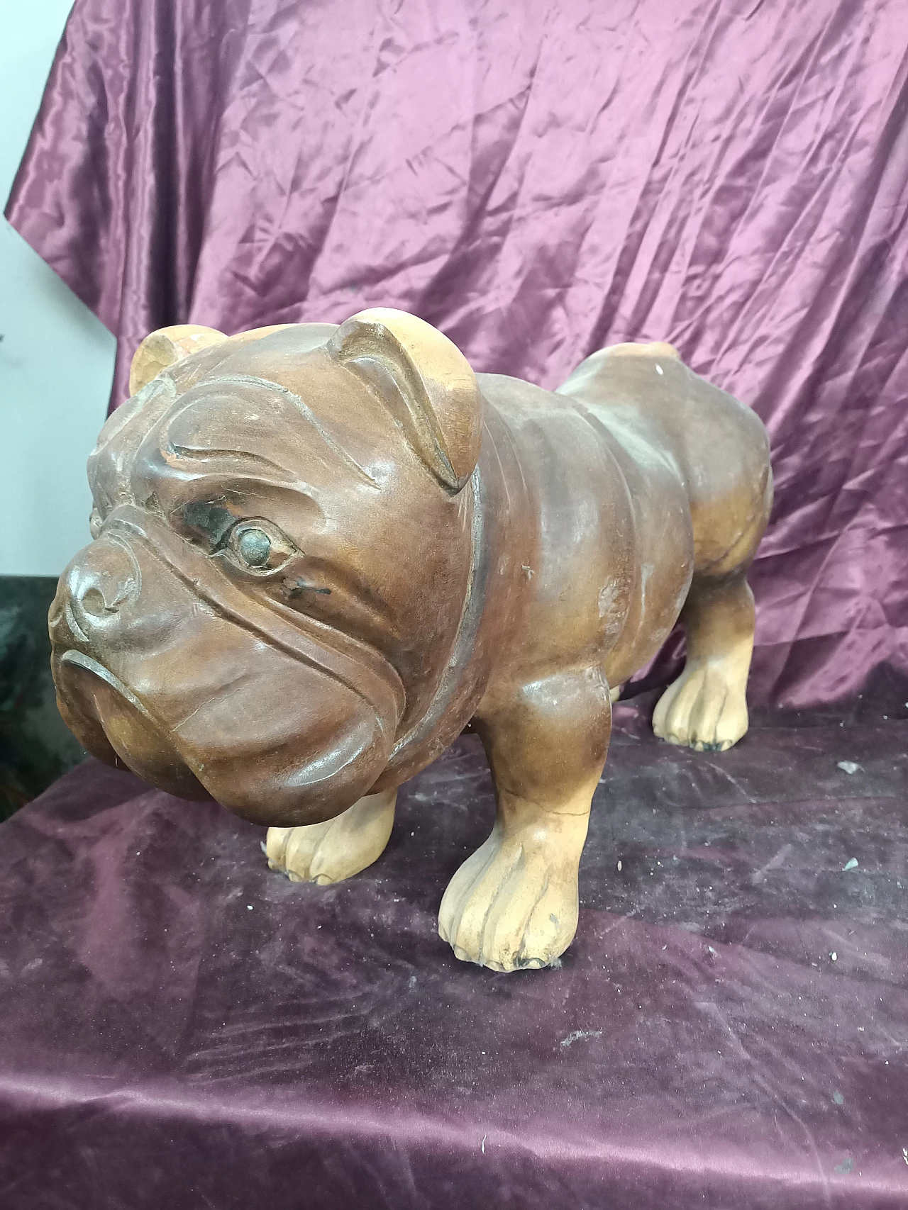 Scultura di cane in legno, anni '40 3