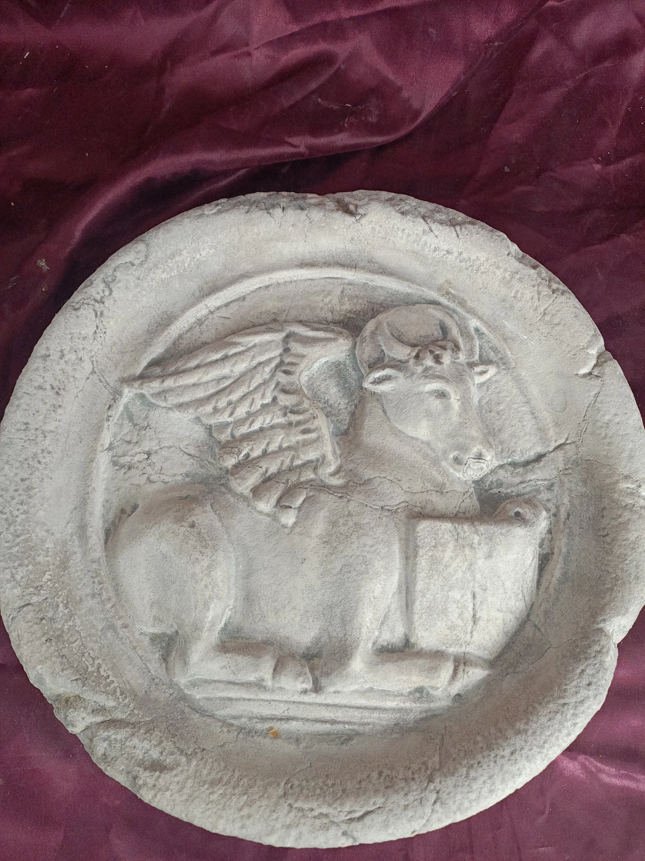 4 Istrian marble paterae with symbols of the Evangelists, 19th century 7