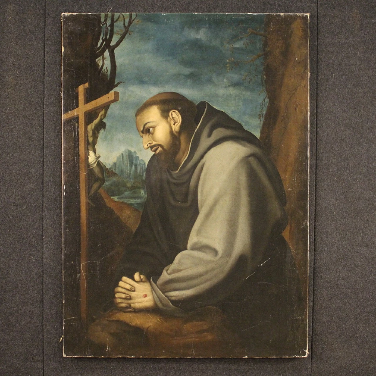 Saint Francis, oil painting on canvas, 18th century 6