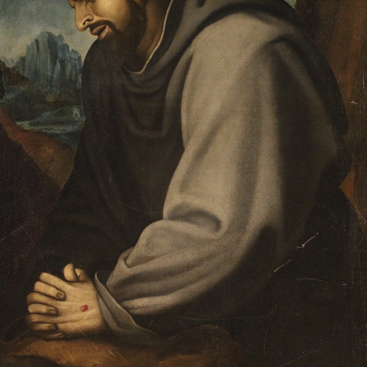 Saint Francis, oil painting on canvas, 18th century 11