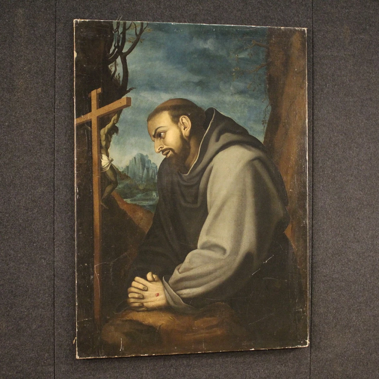Saint Francis, oil painting on canvas, 18th century 12