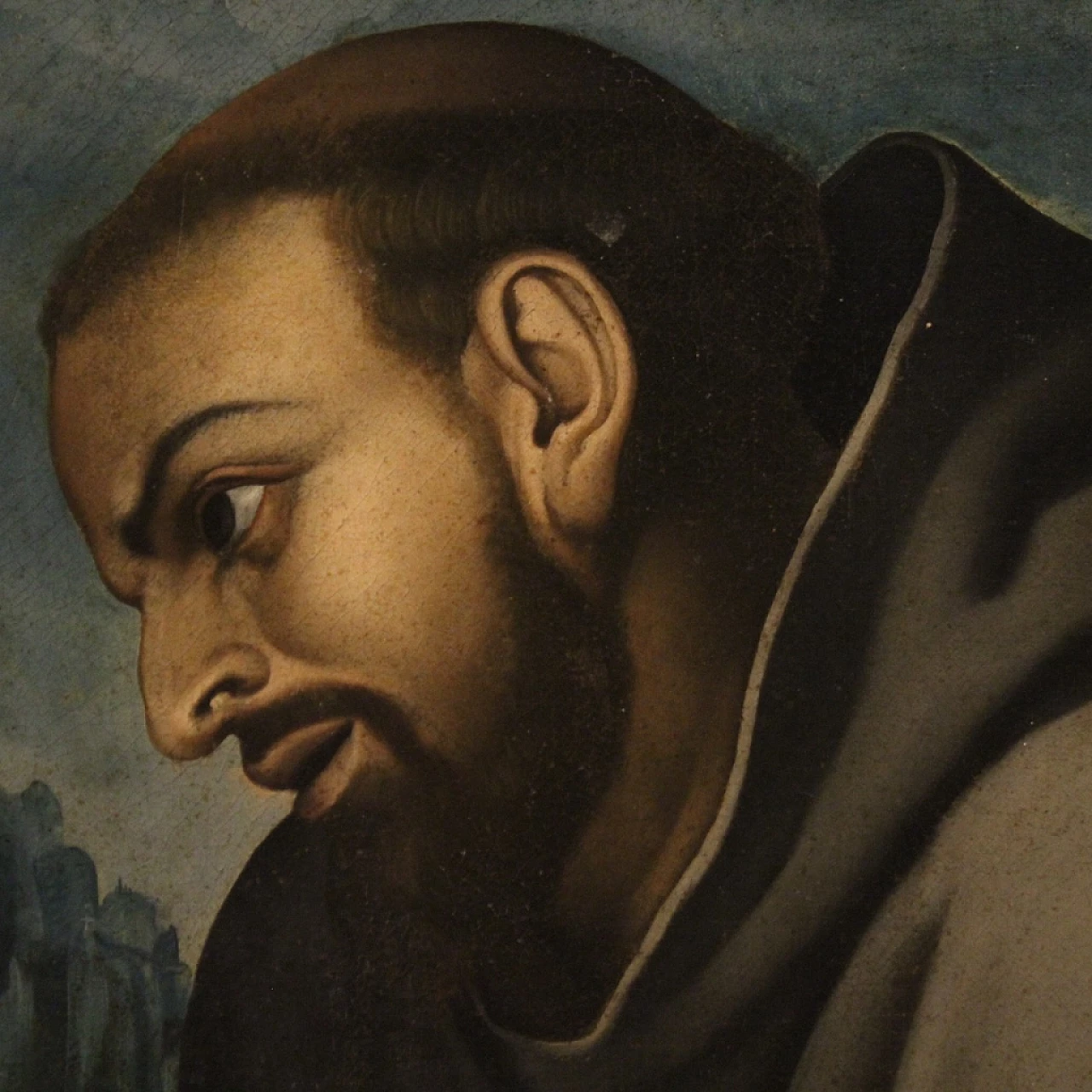 Saint Francis, oil painting on canvas, 18th century 14