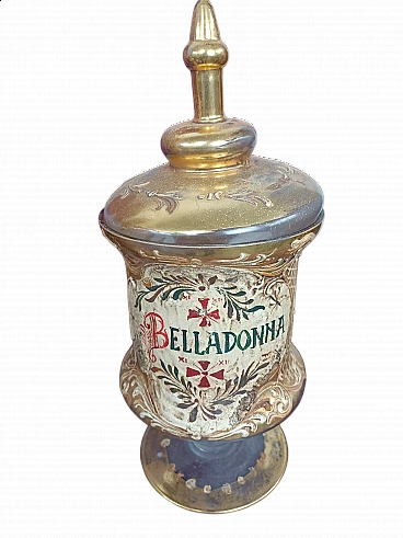Blown glass apothecary jar, early 20th century