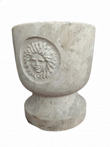 Carrara marble apothecary mortar, early 19th century
