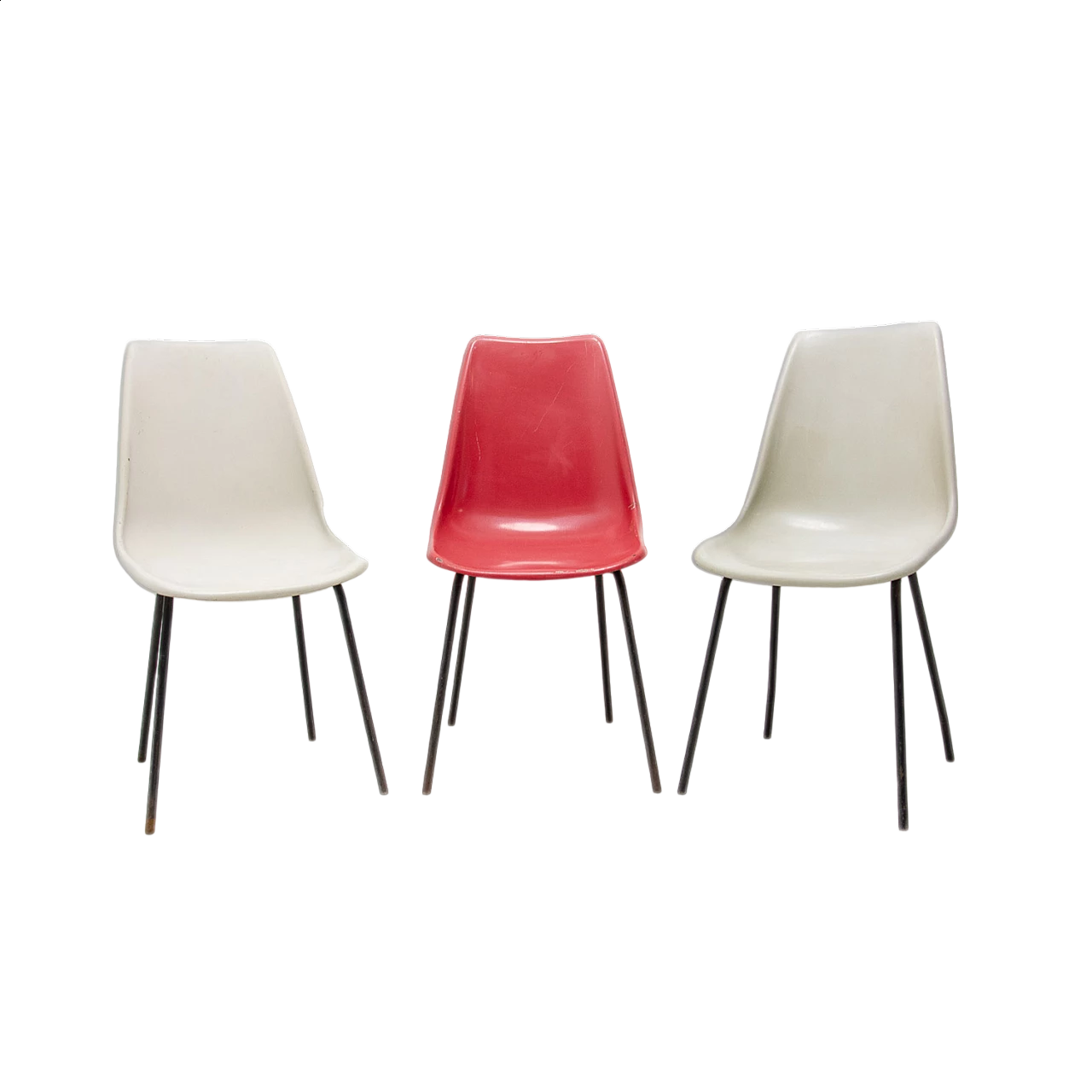 3 Glass fibre chairs by Miroslav Navrátil for Vertex, 1960s 21