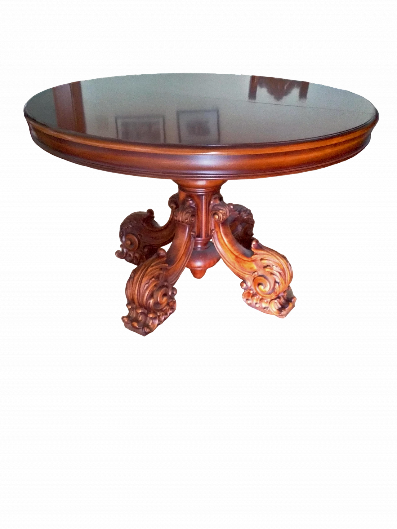 Tavolo rotondo allungabile in noce di Enio Bettarini per 4CM, anni '70 18