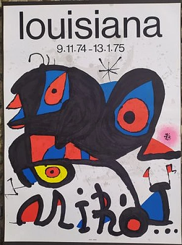 Joan Miró, manifesto per mostra a Copenaghen, litografia, 1974