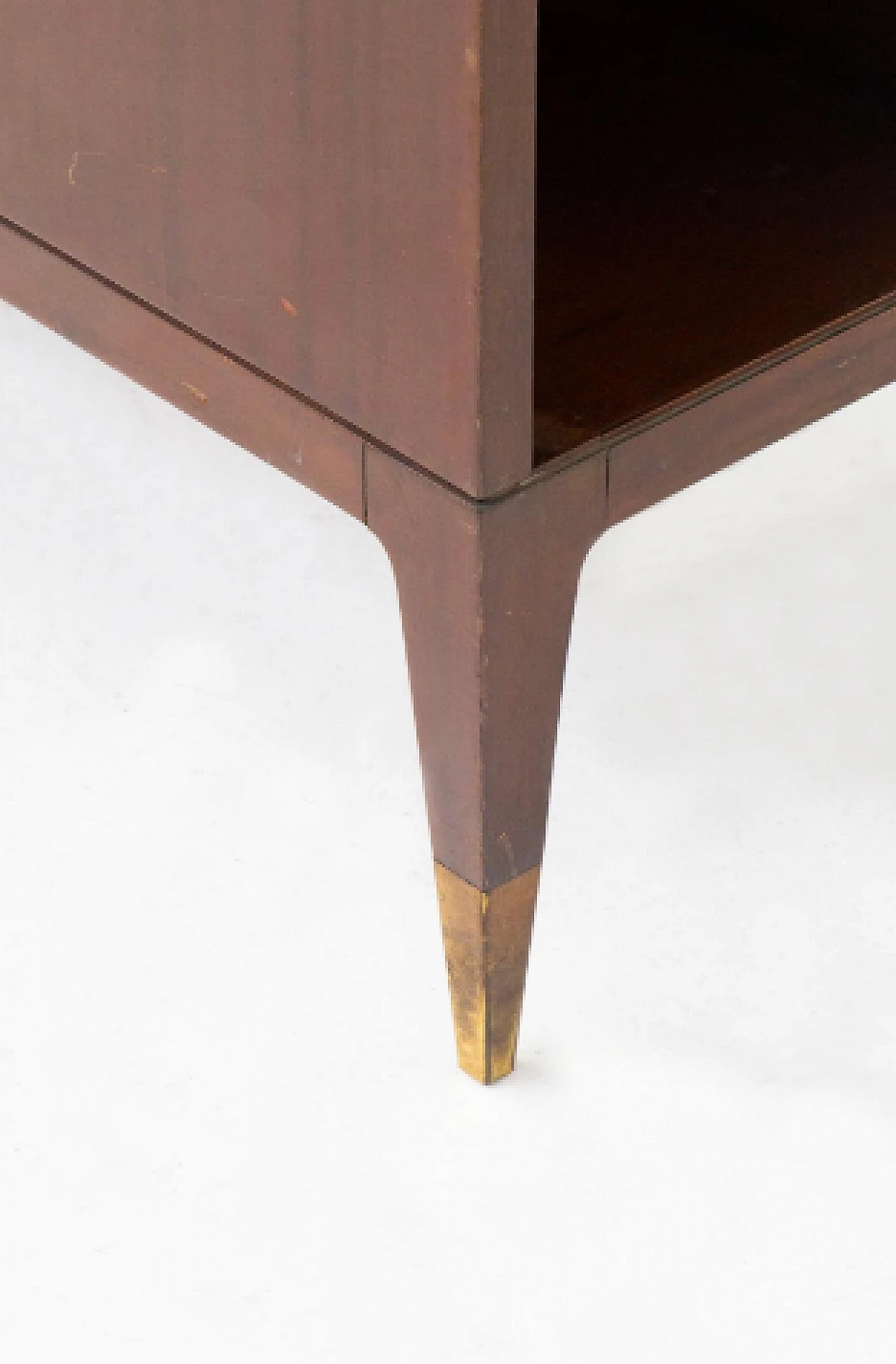 Wood and brass bookcase attributed to Gio Ponti, 1950s 7