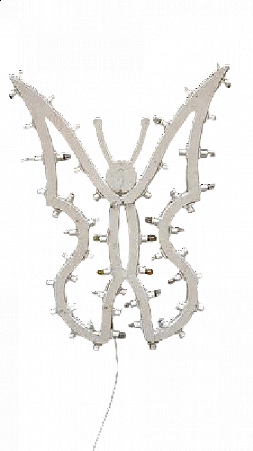Insegna luminosa a forma di farfalla, anni '70