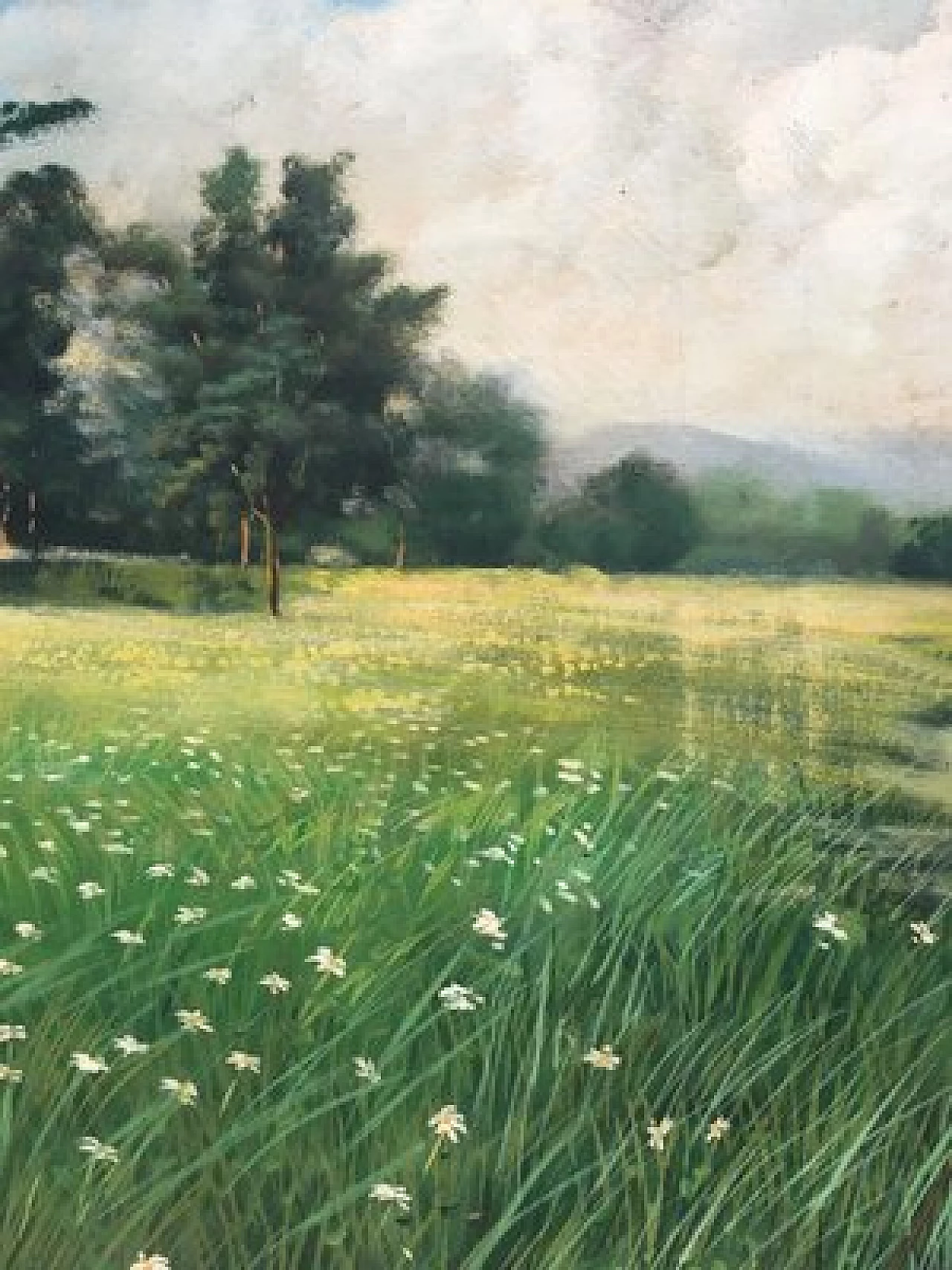 Jean Louis Richard, walk on the lake, oil painting on canvas, 2002 3