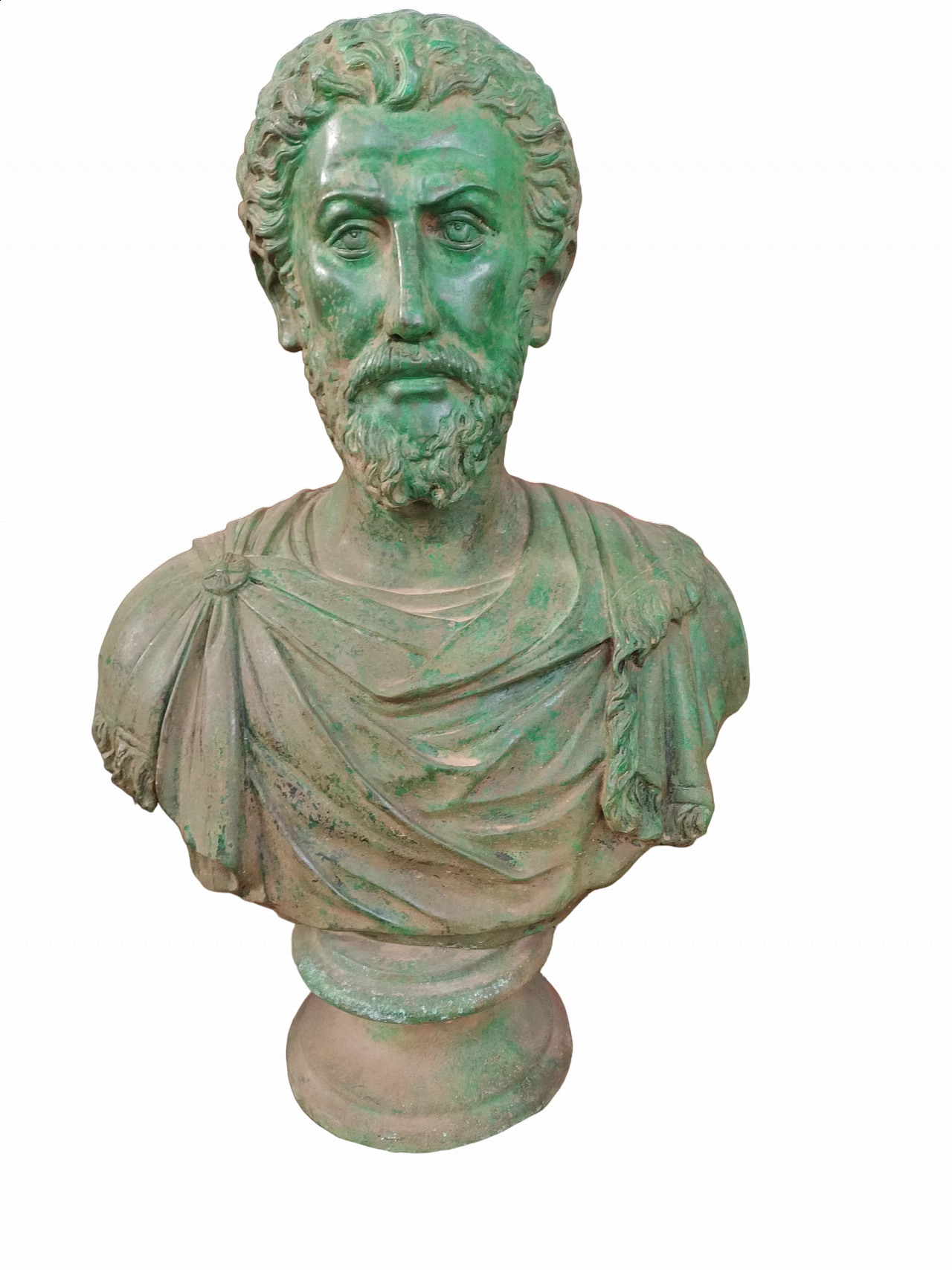 Busto di imperatore romano in bronzo, inizio '900 5