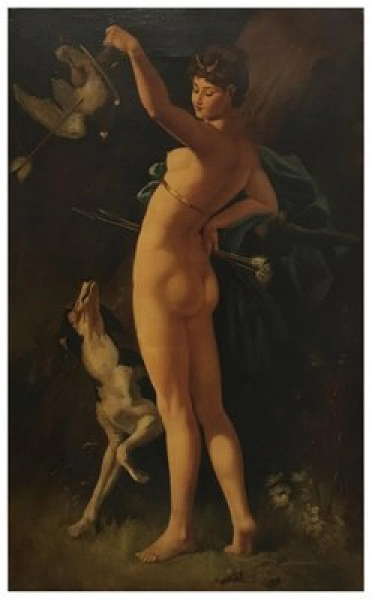 Ettore Frattini, Diana the Huntress, oil on canvas, 2002 2