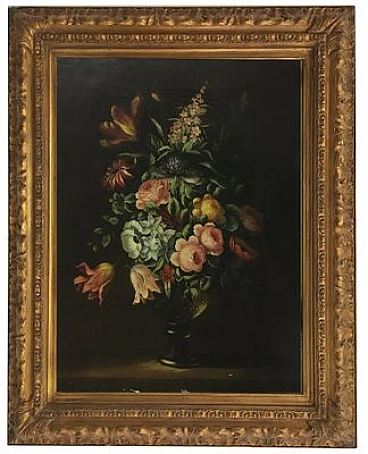 Carlo De Tommasi after JB Monnoyer, Flowers, oil on canvas, 2009